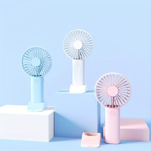 Mini USB Charging Handheld Fan Desktop Small Fan With Mobile Phone Holder Portable And Simple Outdoor Small Fan