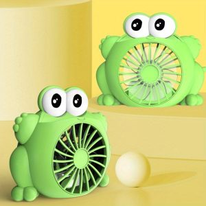 Lovely Cartoon Frog Decorative Desktop Fan USB Charging Fan Portable Fan Suitable For Home Travel Uses