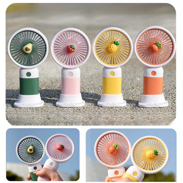 1pc Fans, Mobile Phone Holder Small Fan, Handheld USB Charging Fans, Mini Portable Office Electric Fan, Portable Fans For Outdoor Camping Office Travel, Useful Tools