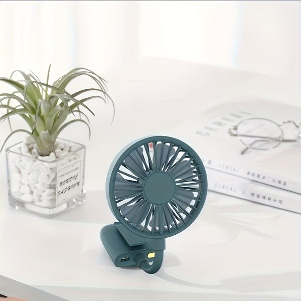 1pc Clip Style Mini Fan, Handheld Silent Portable Usb Charging Fan, Folding Handheld Small Fan, Clip Fan For Outdoor, Home, Office, Portable Mini Handheld Small Fan