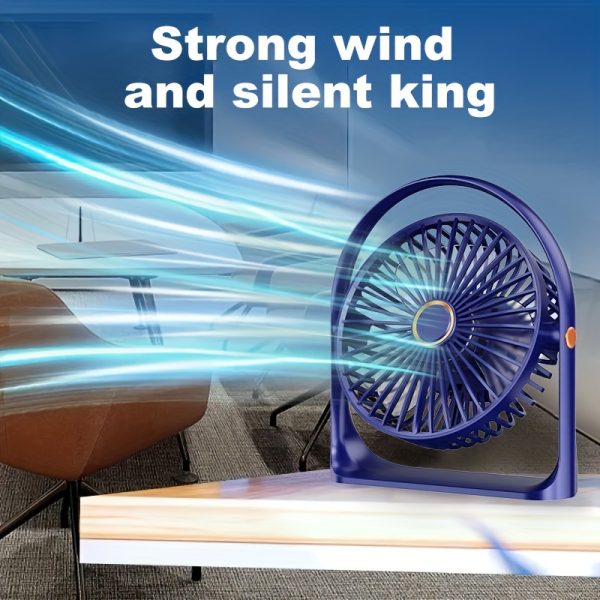 Powerful Cooling Electric Fan, Rechargeable Office Desktop Fan For Student Dormitory Mini Small Bedside Desktop Fan, Usb Extra Long Battery Life Camping Outdoor Electric Fan