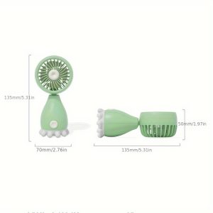 Cartoon Octopus Handheld Small Fan Cute Desktop Mini Electric Fan Portable USB Rechargeable Fan