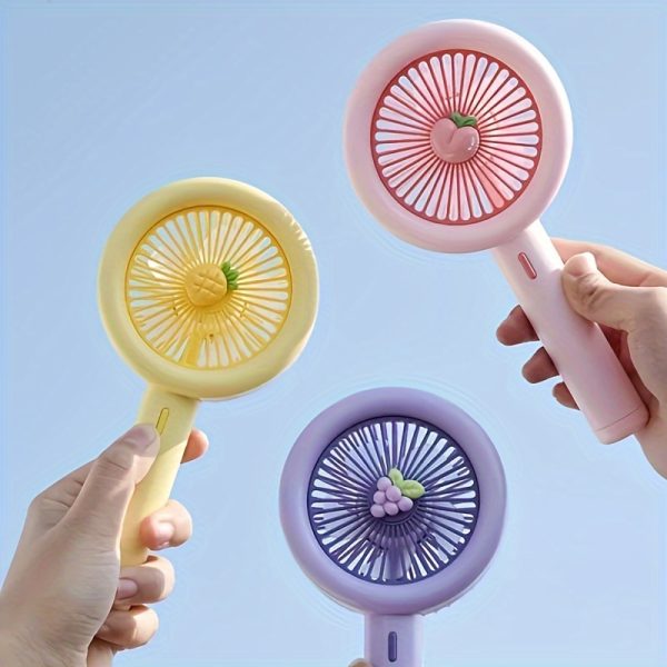 Fruit USB Charging Fan Strong Wind Handheld Fan Charging Portable Handheld Small Fan