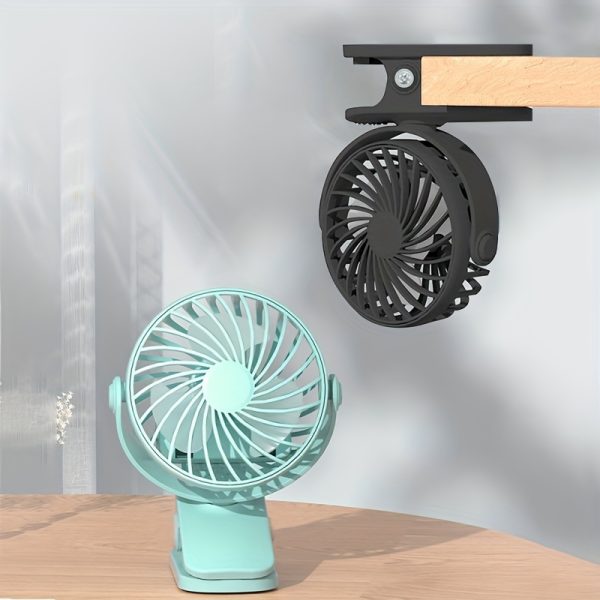 Clip Fan Small Fan USB Mini Electric Fan Charging Fan Student Dormitory Shaking Head Silent Office Table Cooling Complementary Food Fan