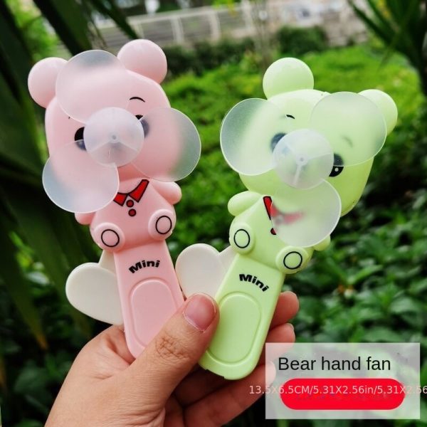 2pcs Fset Summer Cooling Fan Creative Cartoon Design Hand Pressure Fans, Mini Portable Small Fans For Boys And Girls, Handheld Manual Fans With Press Type