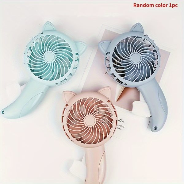 Portable Mini Handheld Fan - Manual Press, Cartoon Design for Home & Office Cooling Portable Fan Portable Mini Fan