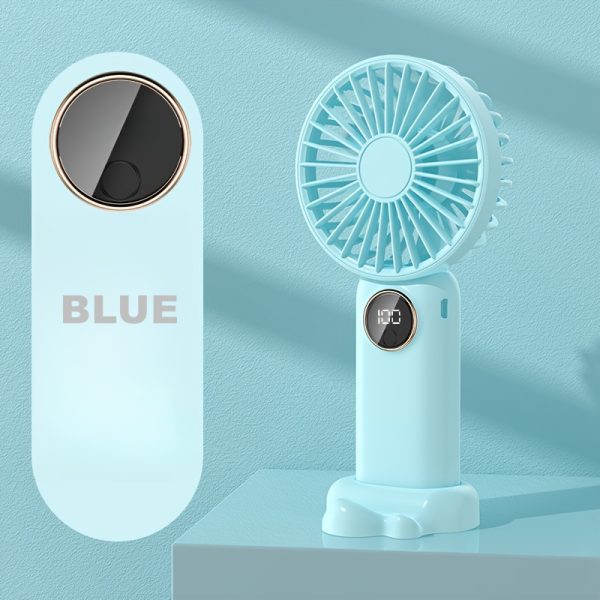 Portable 5-Speed Mini Fan With LED Display, USB Rechargeable Versatile Portable Mini Fan, Handheld Fan, Portable Handheld Rechargeable Fan, Portable Mini Hand-Held Small 5 Speed Cooler Cooling USB Rechargeable Desk Fan