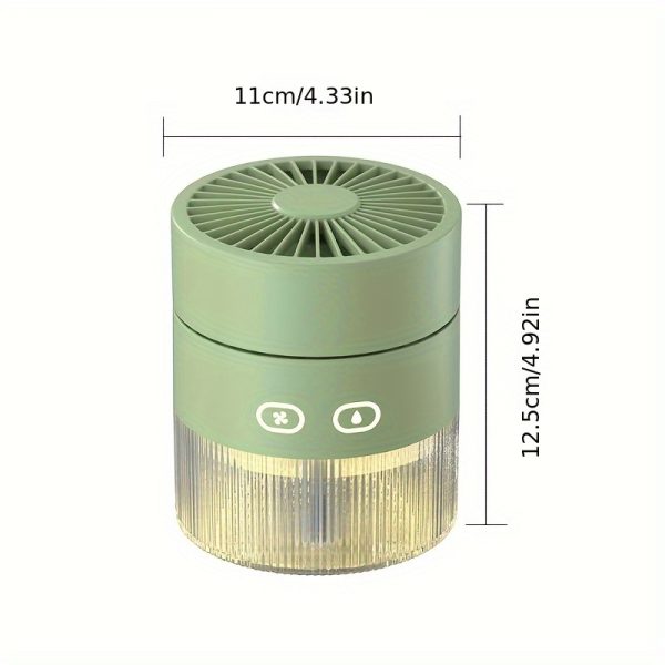 Motorhome Appliances, UAO Cold Fan, Mini Small Fan Desktop Fan Turbine Foldable Cold Air Humidification Spray Fan